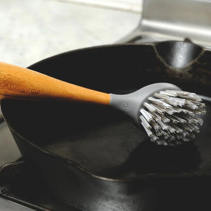 Full Circle Double Dish Brush Set – Durable Scrub Brushes for Dishes, Pots, Pans, and Cast Iron, Includes Be Good & Tenacious C, Sustainable 2-Pack