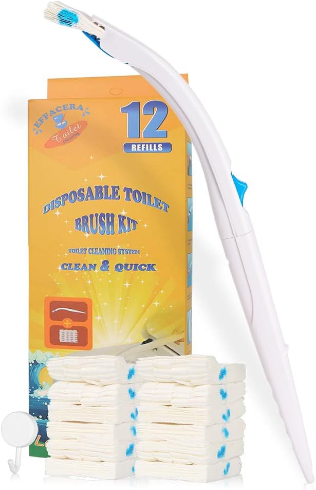 Effacera 36 Refills Disposable Toilet Bowl Paper Bulk Toilet Fresh Flushable Refills for Bathroom Brush Accessories Supplies Starter Kit (Ocean Scent)