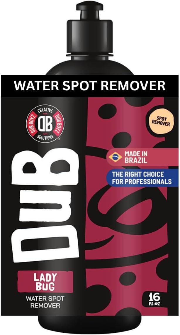 DUB BOYZ Water Spot Remover for Cars - 16oz Hard Water Stain & Mineral Deposit Cleaner, Safe for Glass, Chrome & Paint, Fast-Acting Spray Lady