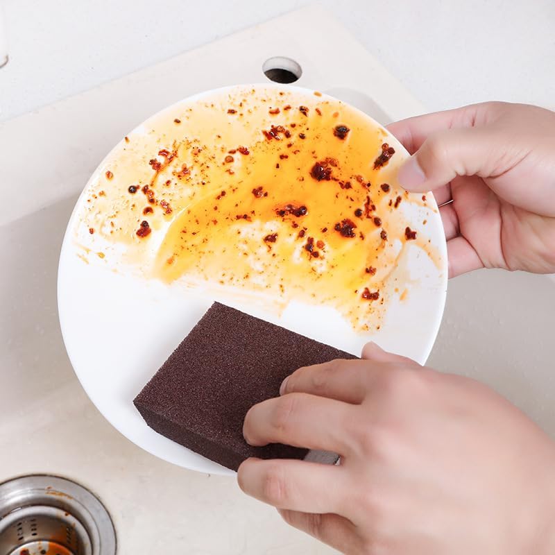 Magic Emery Cleaning Sponge Nano Carborundum Sponge Scrub Pad Pot Scrubber for Removing Rust Cleaning Pots and Pans (5 Pack)