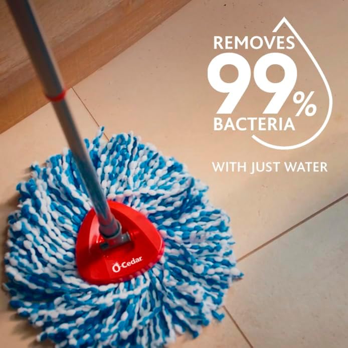 O-Cedar Genuine RinseClean Deep Clean Spin Mop Head Replacement (1-Pack) | 40% More Cleaning Power | Microfiber Refill | Machine Washable | Compatible with O-Cedar EasyWring RinseClean Spin Mop System