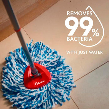 O-Cedar Genuine RinseClean Deep Clean Spin Mop Head Replacement (1-Pack) | 40% More Cleaning Power | Microfiber Refill | Machine Washable | Compatible with O-Cedar EasyWring RinseClean Spin Mop System