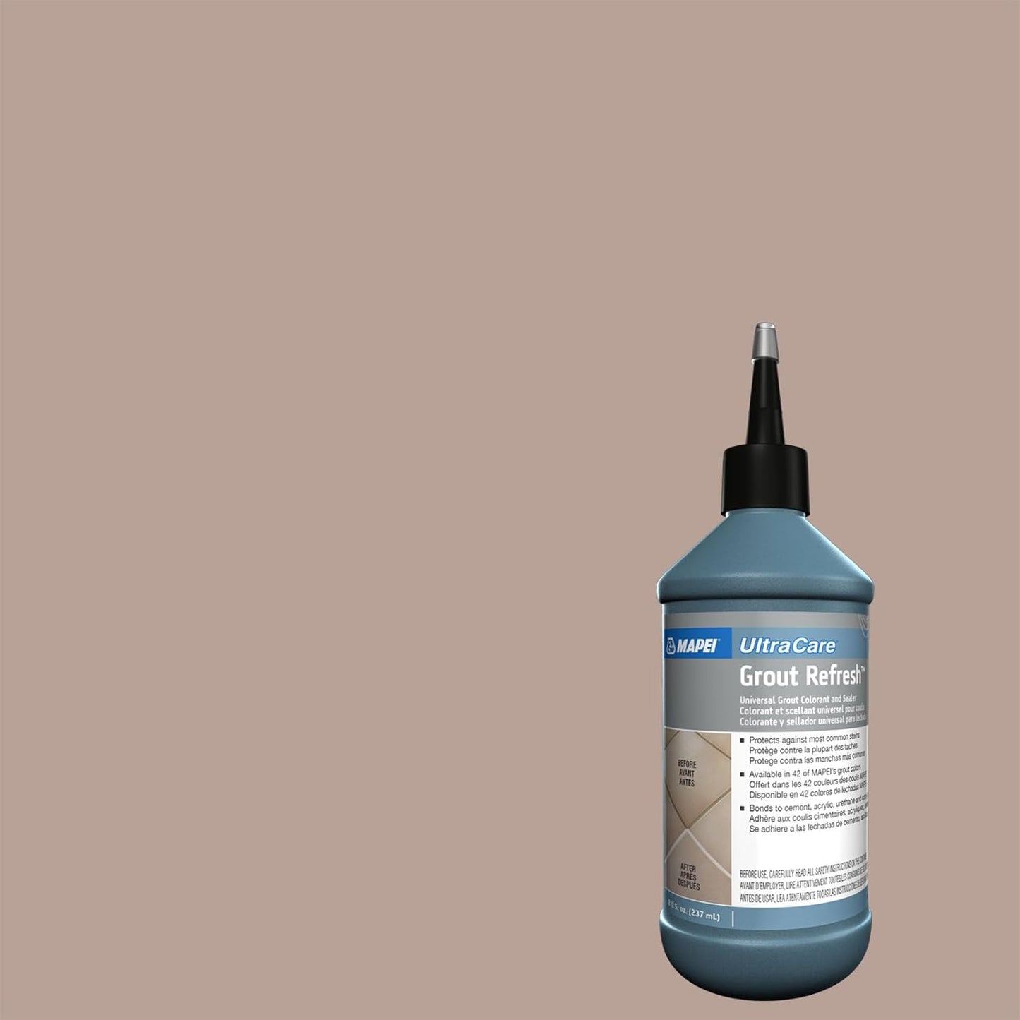 MAPEI UltraCare Grout Refresh, Universal Grout Colorant & Sealer, 8 oz Bottle – Easy Grout Restoration & Protection, 5047 Charcoal - Colors A