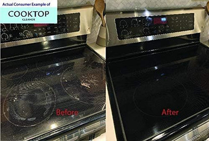 Cerama Bryte Removes Tough Stains Cooktop and Stove Top Cleaner for Glass - Ceramic Surfaces, 18 Ounces, 2 Pack