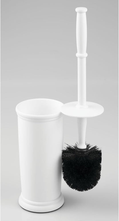 mDesign Metal Freestanding Slim Toilet Bowl Brush and Holder