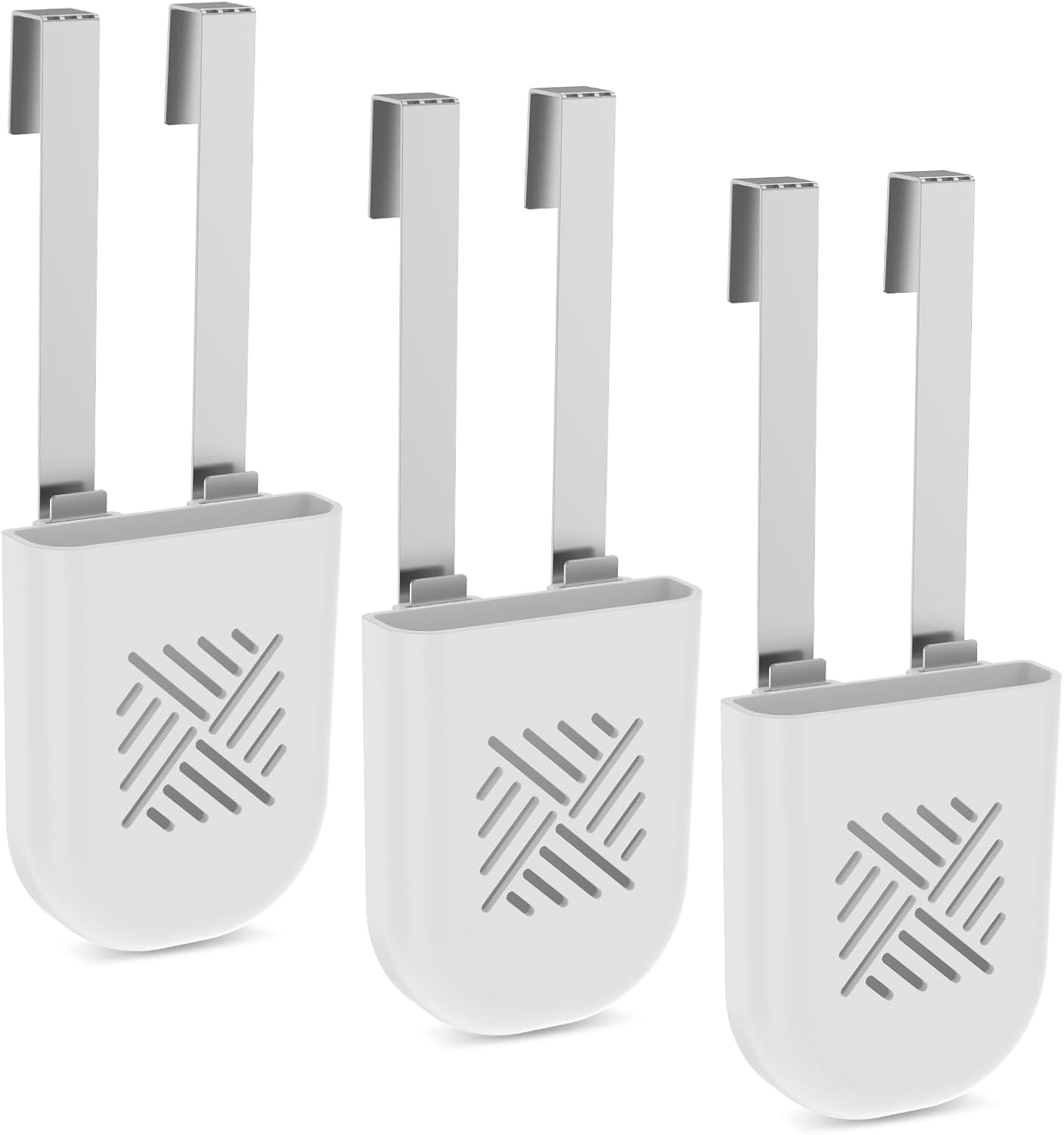3Pcs Toilet Tank Cleaning Tablet Holder, Bleach Tablet Bracket, Hanging Toilets Bowl Cleaner Carrier for Preventing Dissolved Residue From Polluting Water Tank, Fits Standard-Height Toilet Tanks