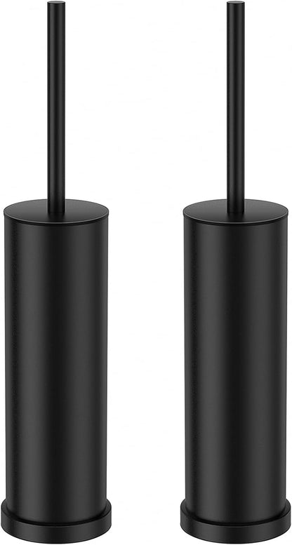 Bronze Toilet Brush and Holder Set，Stainless Steel Heavy Duty Toilet Bowl Brush，Extra Long Handled Modern Toilet Cleaner Brush, Removable Inner Bowl, and Splash Protection