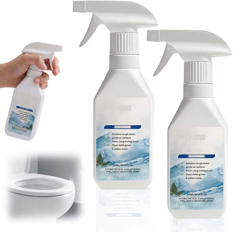 Oxalic Acid Cleaner Spray, 2026 Powerful Stubborn Stains Bathroom Cleaner Foam Spray, All-Purpose Bathrooms Descaler Foam Spray, Suitable for Tiles, Glass, Bathtub, Porcelain (1pcs)