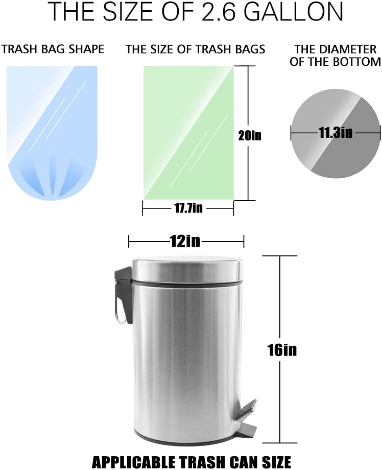 Teivio Large Clear Trash Bags 55-60 Gallon 20 Counts Fit 50,55,60,Gal All Purpose Garbage Bags, Extra Large Lawn and Leaf Bags Outdoor Trash Can Liner, Drum Liners, Workshops, Backyard