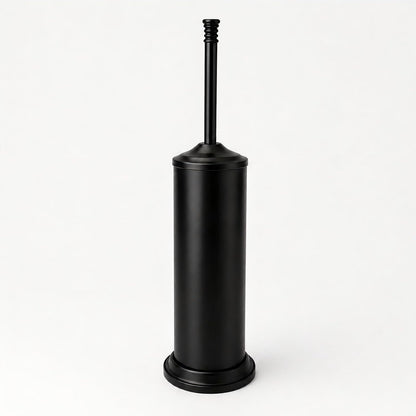 Black Toilet Brush and Holder Set，Extra Long Handled Toilet Bowl Brush and Holder，Stainless Steel Heavy Duty Toilet Brush for Bathroom,Deep Cleaning Modern Toilet Cleaner Slip Base