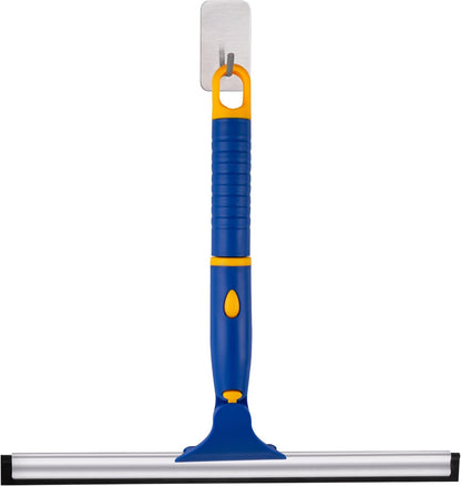 Swivel Shower Squeegee for Glass Doors, All-Purpose Anti-Slip Window Squeegee with 2 Blades, Window Cleaner Tool Bathroom Squeegee for Shower Doors, Tile Shower Walls，Mirrors,Car Windshields