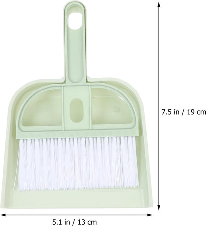 6Set Small Dustpan and Brush Set Small Cleaning Brush Portable Hand Broom for Office Kitchen Table Desk Keyboard Cars and Pet Nest Floor Cleaning Supplies