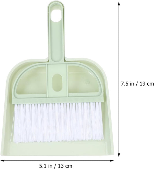 6Set Small Dustpan and Brush Set Small Cleaning Brush Portable Hand Broom for Office Kitchen Table Desk Keyboard Cars and Pet Nest Floor Cleaning Supplies