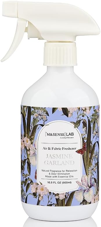 ‌M&SENSE Air & Fabric & Pet Odor Eliminator Spray - 16.9oz Large Size Natural Safe Air Freshener Rose Scented Deodorizer for Home Eliminates Smoke & Musty Smells, Ideal for ‌Dining Room Living Spaces
