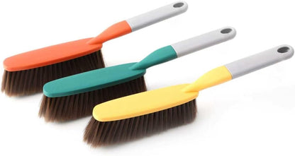3 Pack 15" Hand Broom Brush,Soft Bristle Cleaning Brush,Crumb Debris Sweeping Brush,Dusting Brush,Comfort for Bed Car Couch Desk Sofa Furniture Clothes,Small Particles Hair Remover(3color)