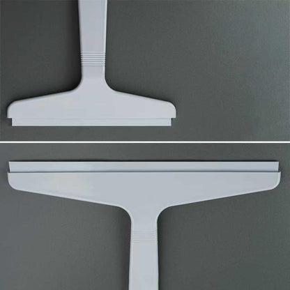 New Talent 2 PCS Shower Squeegee White, for Shower Glass, Shower Doors, Bathroom, Window and Car Glass(1 Large and 1 Small)