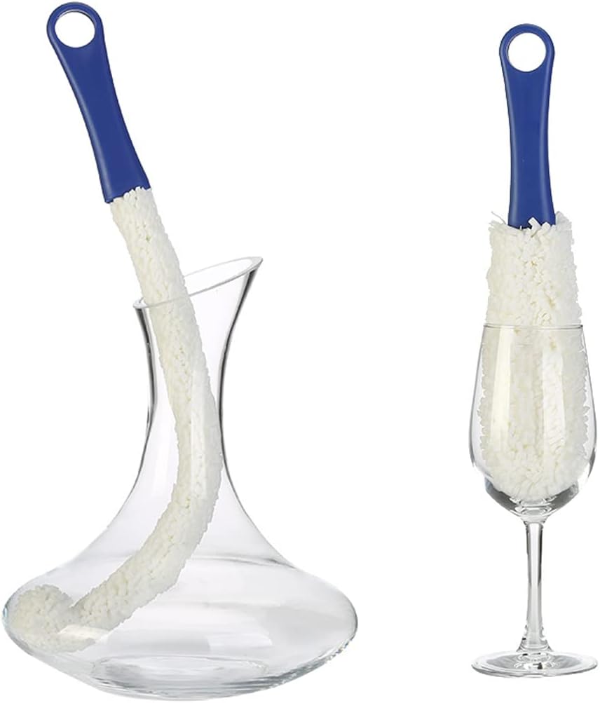 LJDJ Bottle Cleaning Brush - Set of 2 Flexible Bottle Scourer - Multi-Function Household Cleaning Tools for Cleaning of Wine Decanters, Goblets, Glasses, Cups