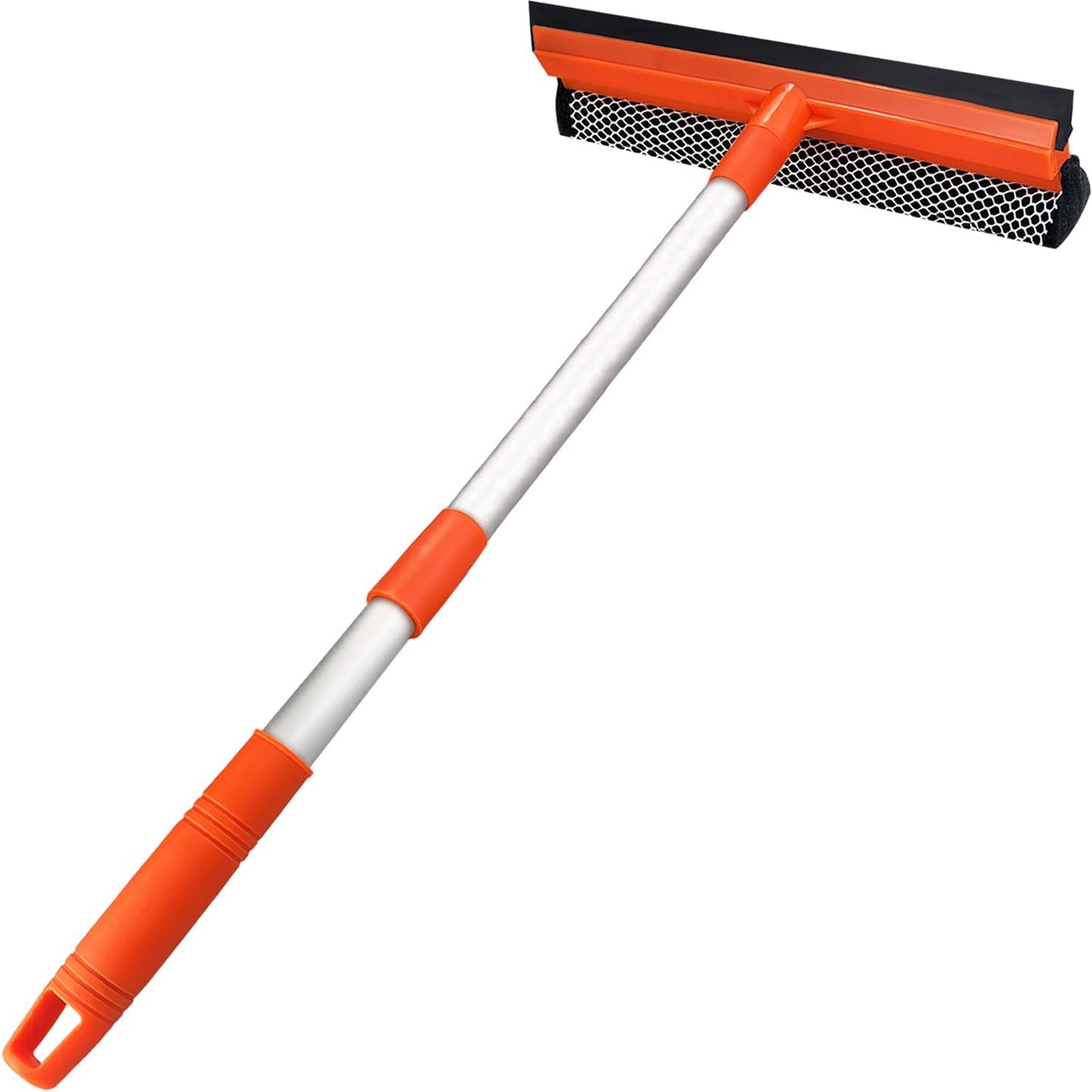 Window Squeegee for Window Cleaning with Retractable Pole 28", Squeegee Window Cleaner Tool 2 in 1 Car Window Cleaning Tool Telescopic Window Washing Equipment, Shower Squeegee for Glass Door