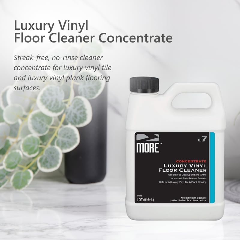 MORE Luxury Vinyl Floor Cleaner for Vinyl Plank Flooring - Ready to Use, Daily Cleaning Formula for Tile, Vinyl Surfaces [Gallon / 128oz]