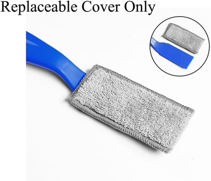 7 Pack Window Blind Cleaner Duster Brush Microfiber Sleeves Replacement Blinds Duster Cover Pad Refills for Blind Cleaner Tools with 3 Layer Arms Dark Blue Color