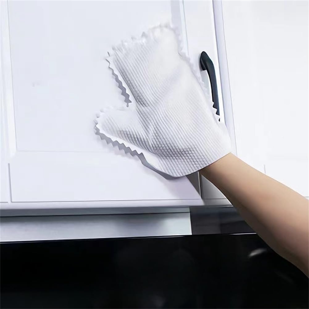 20 Pcs Home Dust Removal Gloves, Non Woven Gloves, Dry And Wet Dual-Purpose Cloth, Household Dishwashing And Dust Removal Cloth,Microfiber Fish Scale Cleaning Duster Glove, Disposable Cloth Gloves