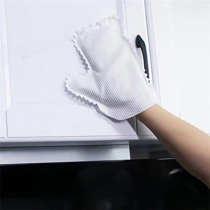 20 Pcs Home Dust Removal Gloves, Non Woven Gloves, Dry And Wet Dual-Purpose Cloth, Household Dishwashing And Dust Removal Cloth,Microfiber Fish Scale Cleaning Duster Glove, Disposable Cloth Gloves