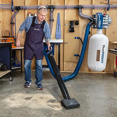 Dust Right 4'' Quick Change Floor Sweep – Dust Collector Accessories Kit Includes Quick Change Floor Sweep, Quick Change Handle, Extension Wand, & Removable Grate - Dust Collection & Air Filtration