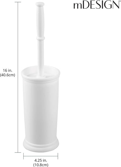 mDesign Metal Freestanding Slim Toilet Bowl Brush and Holder