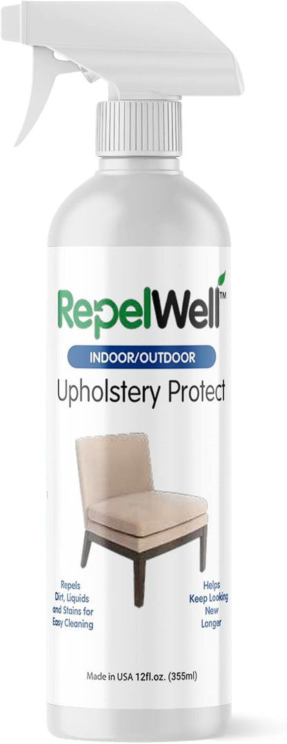 Eco-Friendly Upholstery Protect Stain & Water Repellent Spray 24oz – Non-Toxic, Pet-Safe Formula for Fabric, Leather, & Suede – Long-Lasting Stain Guard Keeps Furniture Clean & New