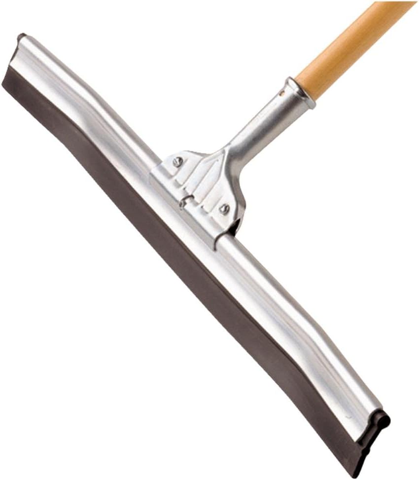 Ettore 55039 Curved Aluminum Heavy Duty Floor Squeegee, 24-inch