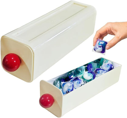 OULIGET Dishwasher Pods Storage Container,Hanging Storage Drawer for Detergent,Wall Kitchen Sink Cabinet Door Holder Storing for Laundry Pods Packaged Food Candy