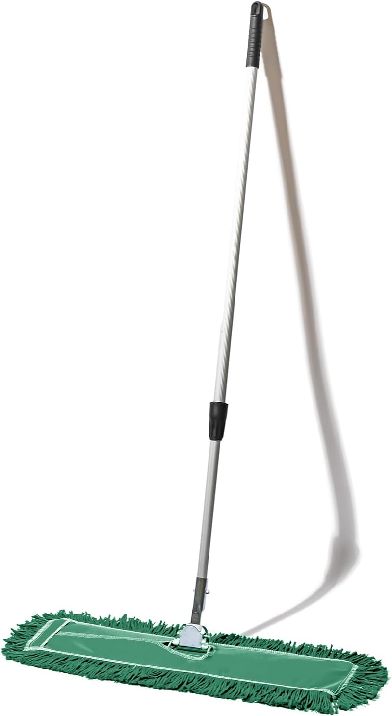 48 Inch Blue Commercial Dust Mop & Floor Sweeper with Extendable Handle – Mop for Hardwood, Tile, and Concrete Floor Cleaning