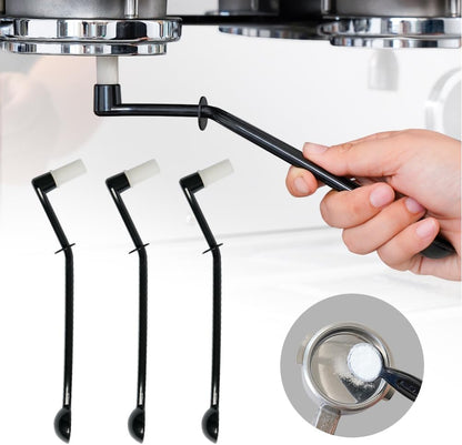 watchget Coffee Machine Cleaning Set,1Piece Coffee Machine Brush with Spoon and 1 Piece 58mm Stainless Steel Backflush Insert, Metal Blind Filter for Espresso Machine