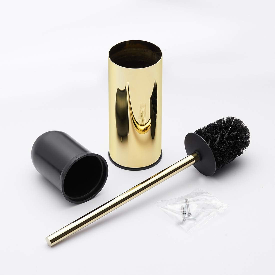 BGL Stainless Steel 304 Black Toilet Bowl Brush and Holder Set Cleaning Tool Holder with Toilet Brush