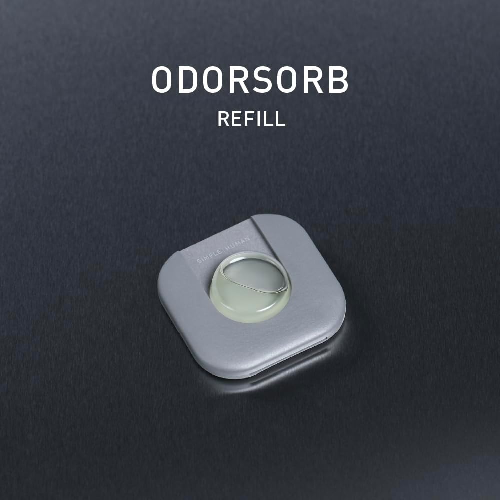 simplehuman Odorsorb Pod Starter Pack – Natural Plant-Based, Fragrance-Free Trash Can Odor Eliminator for Trash Cans, Odor Control System Starter Kit (1 Holder + 2 Pods)