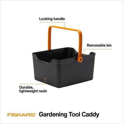 Fiskars Planting Soil Scoop & Brush Set, Dual-Sided Tool for Indoor Digging & Cleanup, Narrow Rigid End & Flexible Dustpan for Potting, Soft Bristles Sweep Debris, Recycled Plastic