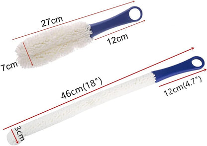 LJDJ Bottle Cleaning Brush - Set of 2 Flexible Bottle Scourer - Multi-Function Household Cleaning Tools for Cleaning of Wine Decanters, Goblets, Glasses, Cups