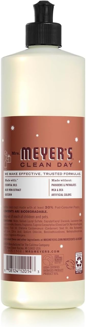Mrs. MEYER'S Kitchen Set, Dish Soap, Hand Soap, and Multi-Surface Cleaner, 3 CT (Snowdrop)