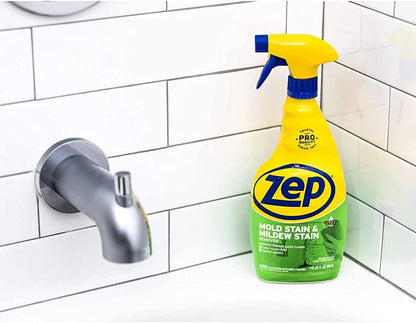 Zep Mold Stain and Mildew Stain Remover 1 Gallon (Case of 2) ZUMILDEW128 - Professional Strength No Scrub Formula