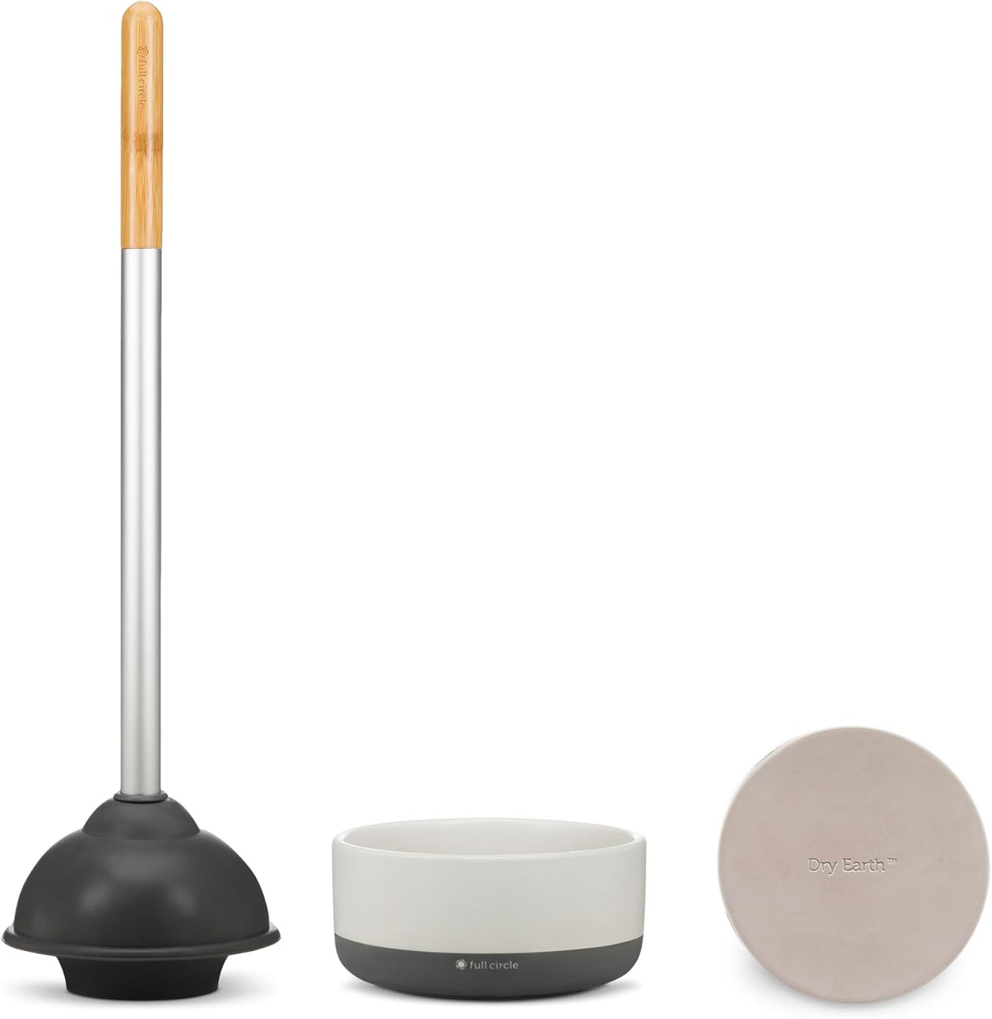 Full Circle Refill Component - Dry Earth Disk for Royal Plunge Toilet Plunger, Instant-Dry Construction for Mold & Mildew Prevention