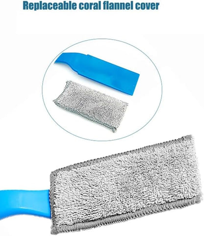 7 Pack Window Blind Cleaner Duster Brush Microfiber Sleeves Replacement Blinds Duster Cover Pad Refills for Blind Cleaner Tools with 3 Layer Arms Dark Blue Color