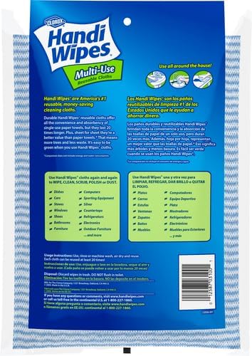 Clorox Handi Wipes Multi Use Reusable Cloths, 6 Count (Package May Vary)