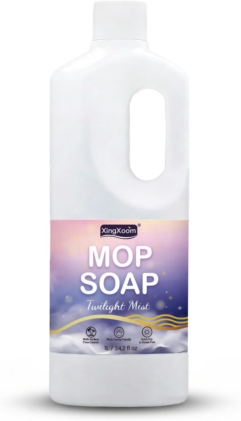 Scented Mop Soap - Premium Floor Cleaner Concentrate for Tile, Wood & Laminate, Streak-Free Low Foam Mopping Solution, Luxury Home Aromatherapy, 1L / 34.2 fl oz (Twilight Mist)