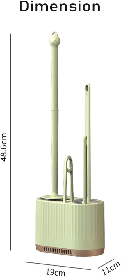 Basaza Toilet Brush and Holder Set Toilet Bowl Cleaning Brush and Holder for Bathroom 4 in 1 White Toilet Bowl Cleaner Brushes & Holders Bathroom Accessories Floor Standing or Wall Mounted