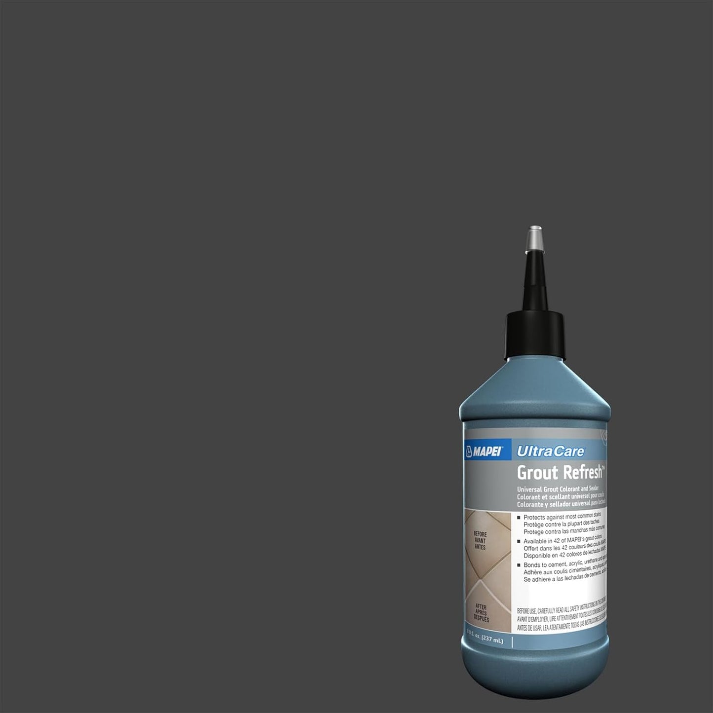 MAPEI UltraCare Grout Refresh, Universal Grout Colorant & Sealer, 8 oz Bottle – Easy Grout Restoration & Protection, 5047 Charcoal - Colors B
