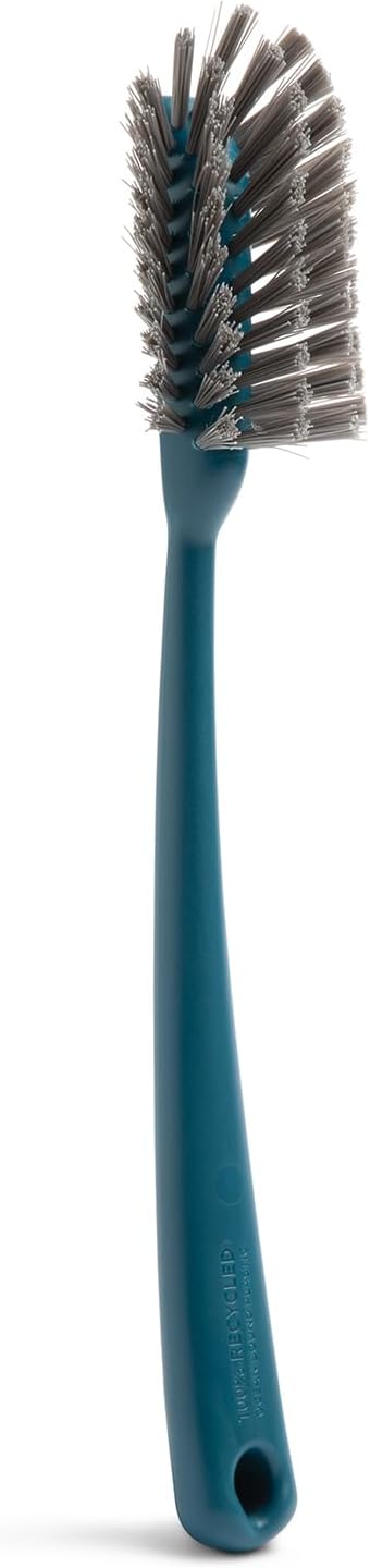 Full Circle Clean Ocean Small Grout Brush, Tough Bristles, Cleans Crevices, Sustainably Made 100% From Recycled Ghost Fishing Nets, Safe for Nonstick