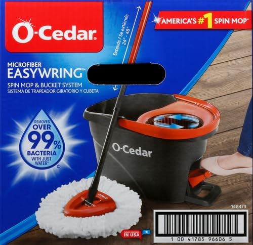 O-Cedar EasyWring Microfiber Spin Mop and Bucket Floor Cleaning System