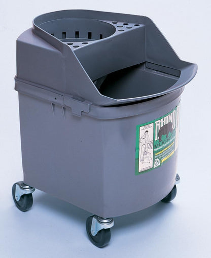 Rhino Mop Bucket with Wringer - 100% Metal-Free - Inmate-Safe for Corrections Facilities