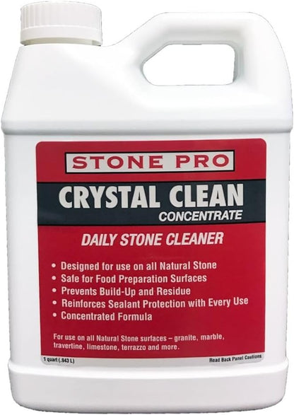 Stone Pro Crystal Clean - Surface Cleaner & Sealer, Ready to Use 32 oz.