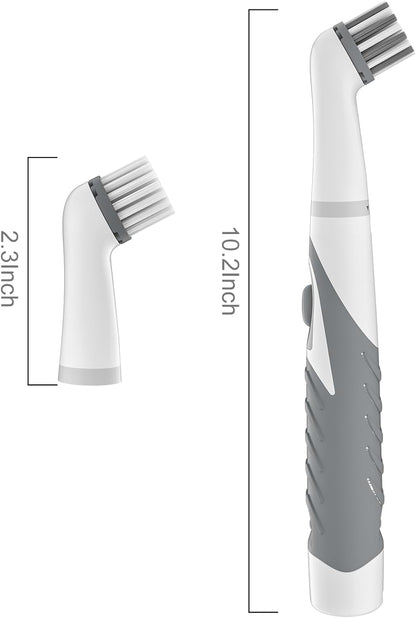 Electric Brush with 4-in-1 Multiple Brush Heads, Cordless Motorized Cleaning Brush for Bathroom, Toilet, Kitchen, Tile, Crevice